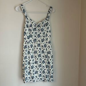 Hollister Women Summer Flower Floral strappy baby doll lace up sun dress SM NWT